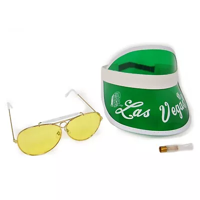 FEAR And LOATHING In LAS VEGAS Raoul Duke GREEN Visor Sunglasses Cigar Costume • $24.99