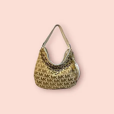 MICHAEL KORS Bennet Large Luxury Designer Shoulder Hobo Bag MK Logo Whipstitched • $85