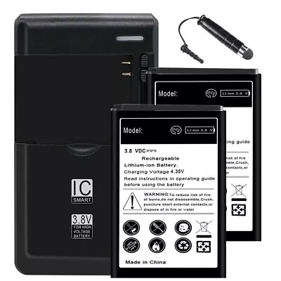 Long Life 2x 3270mA Battery Universal Extra Charger For Verizon LG Lucid 2 VS870 • $38.52