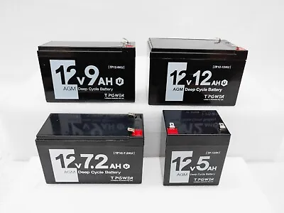 12V AGM Deep Cycle Battery 5Ah 1.57kg 7Ah 2.1kg 9Ah 2.5kg 12Ah 3.5kg Heavy Duty • $23.99
