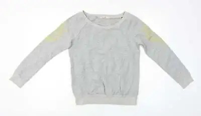 £5 • Buy Eva & Lola Womens Grey Crew Neck Cotton Pullover Jumper Size S