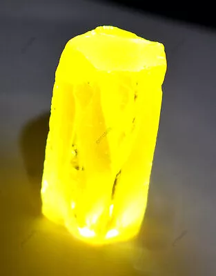 310 Ct Natural YELLOW Sapphire Uncut Rough Stone CERTIFIED Loose Gemstone • £18.89