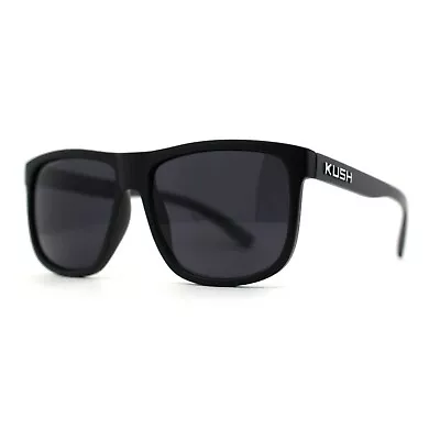 Mens Kush Classic Matte Black Frame Sport Horn Rim Sunglasses • $12.95