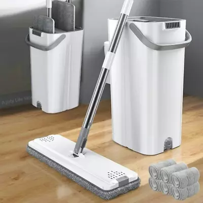 Mop And Bucket With Wringer Set Separates Dirty And Clean Water 3-Chamber Design • $16.05