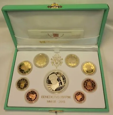 Coffret Be Vatican 2013 1 Cent A 2 + 20 Euro Cc Argent Kms Vatikan Pp Proof Pope • $239