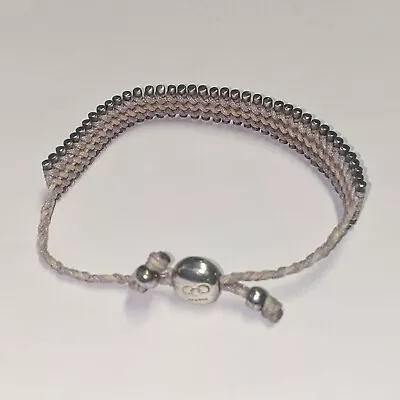 Links Of London 925 Sterling Silver Grey Friendship Bracelet • £14.99