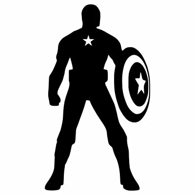 7  CAPTAIN AMERICA Vinyl Decal Sticker Car Window Laptop Marvel Avengers Comic • £3.89