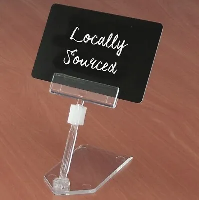 £12.50 • Buy Pack Of Price Label Holder Stand Food Deli Counter Catering Small Acrylic Look