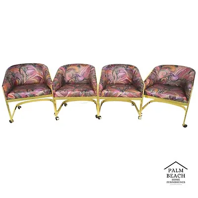 Milo Baughman For Design Institute Of America Rolling Gaming Dining Club Chairs • $1310