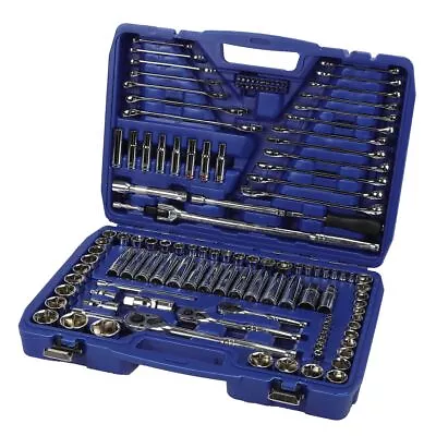 Mechpro Blue Automotive Tool Kit Metric/SAE 1/4In 3/8In & 1/2In Drive 128pc • $220.46