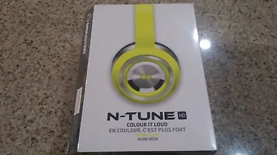 Monster By Dr. Dre N-TUNE HD Wired Headband Headphones Neon Yellow New ! • $45