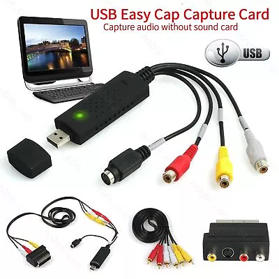 USB 2.0 Audio Video VHS To DVD VCR PC Converter Scart Capture Card For Win7/8/10 • $11.78
