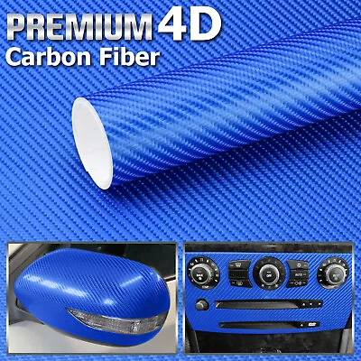 *Premium 4D Gloss Carbon Fiber Vinyl Sticker Wrap Decal Sheet Bubble Free Film • $8.88