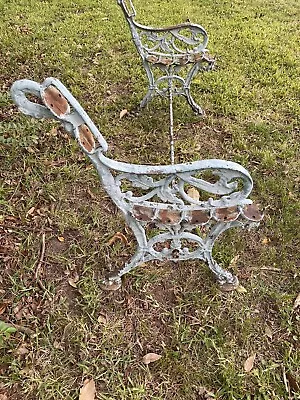 Vintage Cast Iron  Antique Park Bench Ends Arms • $699.99