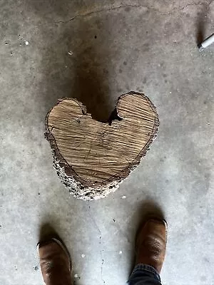 Oak Log Shaped In A Heart • $50