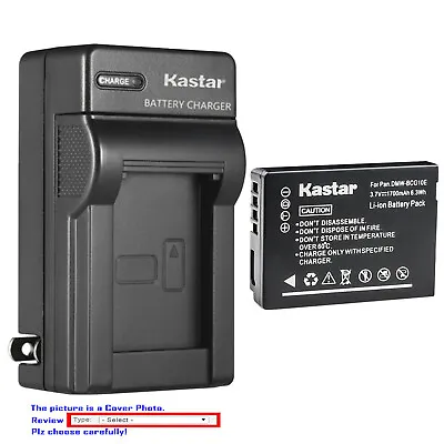 Kastar Battery Wall Charger For Panasonic DMW-BCG10 & Panasonic Lumix DMC-ZS1 • $20.49