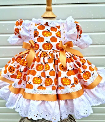 £26.99 • Buy DREAM 0-8 Years BABY GIRLS Halloween Pumpkins Traditional Romany Twirly Dress