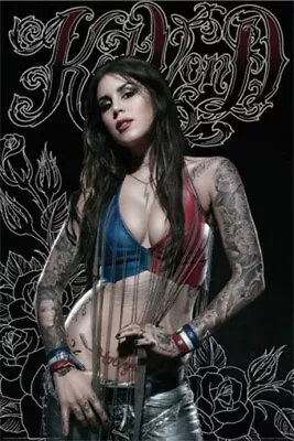 KAT VON D POSTER Sexy Shot - Tattoo RARE HOT 24X36 - 3 • £14.65