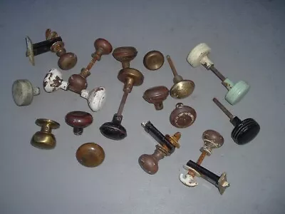 Lot Of 21 Antique Vintage Door Knobs And Parts Some Brass • $57.95