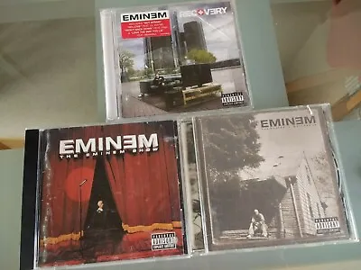 EMINEM - THE MARSHALL MATHERS LP + RECOVERY + THE EMINEM SHOW - 3 Albums • £12.99