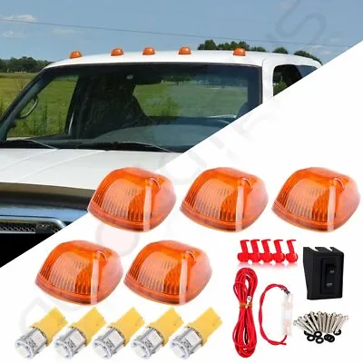 5pcs Amber Lens Cab Marker Light T10 5050 LED Yellow For Dodge Ram 2500/3500 • $25.96