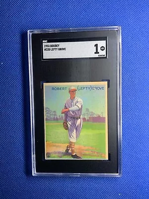 1933 Goudey #220 Lefty Grove SGC 1 • $325