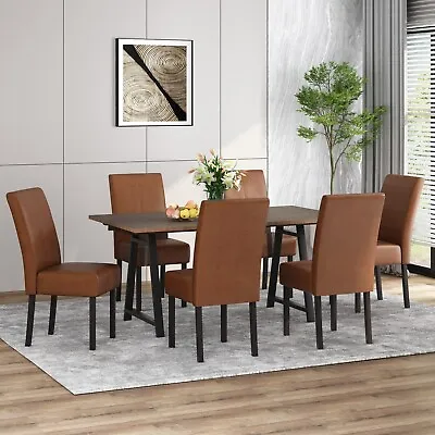 Percival Contemporary Upholstered T-Stitch Dining Chairs Set Of 6 • $608.64