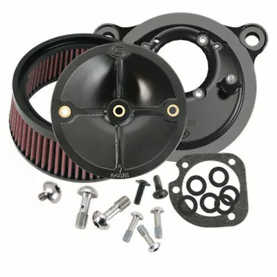 S&S Stealth Stage 1 Air Cleaner Filter Kit Black High Flow Intake 93-99 Harley • $170.95