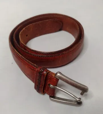 Coach Men's Brown Leather  Belt 5927 Size 36 Buckle A10 • $23.98