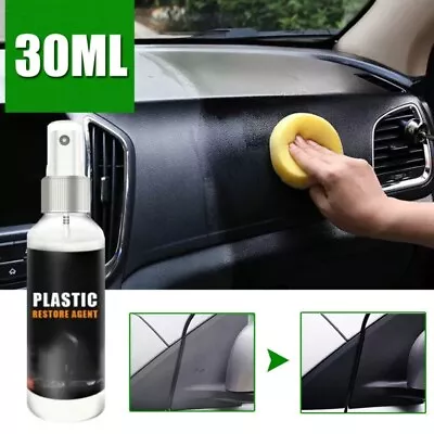 30ml Plastic Parts Refurbish Agent Car Interior Dashboard Restorer With Sponge • $6.95