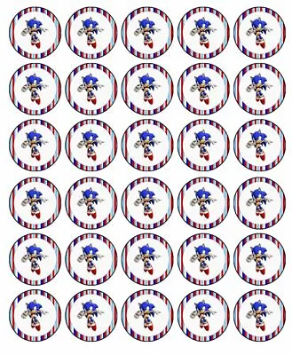 $7.78 • Buy SONIC THE HEDGEHOG Cupcake Toppers Edible Wafer Paper Cake Decorations 30 #3