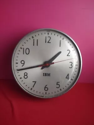 Vintage IBM 93996 Industrial School Wall Clock 13  Electric Working Condition  • $225
