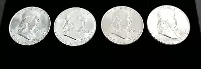 1963 Ben Franklin Silver Half Dollars- Lot Of 4 • $32.50