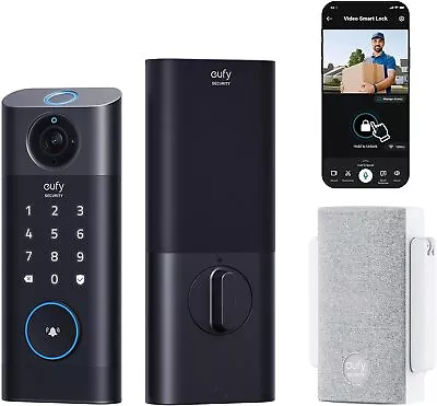 Eufy S330 Video Smart Lock Wi-Fi Camera Doorbell Fingerprint Keyless Door Lock • $219.99