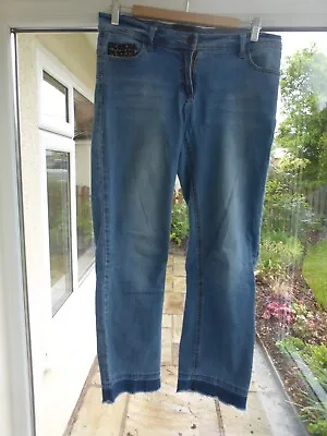 £4.99 • Buy Miss Captain Little Miss Blue Denim Textured Pocket Jeans Size M UK 10/12
