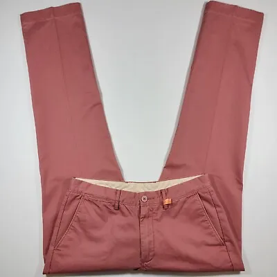 J.Crew Men's Broken-IN Chino Pants Coral Pink URBAN SLIM Size 31x32 • $35