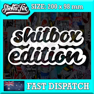 Shitbox Edition Cutout 98mm 4X4 Car Vinyl STICKER Funny DECAL 4WD • $6.90
