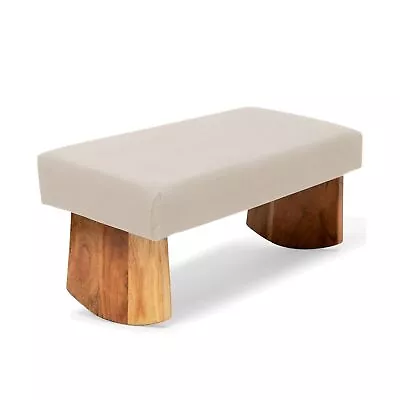 Meditation Bench By Waterglider Int. Sustainable Acacia Wood Curved Bottom ... • $77.48