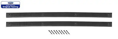 1979-1986 Mustang Bottom Door Sill Step Plates Charcoal Grey Pair LH RH W Screws • $53.95