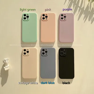 $9.99 • Buy Cute Cartoon Solid Color Color Matte Case Cover For IPhone 11 12 14Pro Max Plus