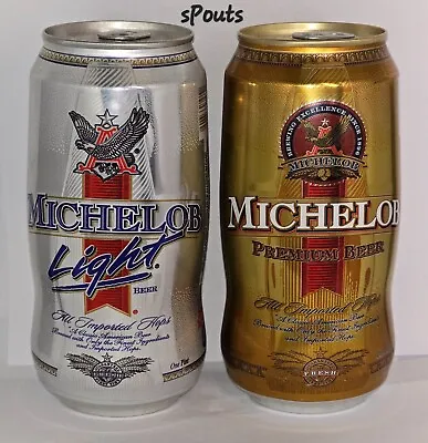 Michelob Light+premium Fancy Bottle-shaped Beer Cans Anheuser-busch St.louis Mo • $16.25