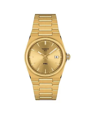 Tissot PRX Gold Unisex Watch - T137.210.33.021.00 • £249.99