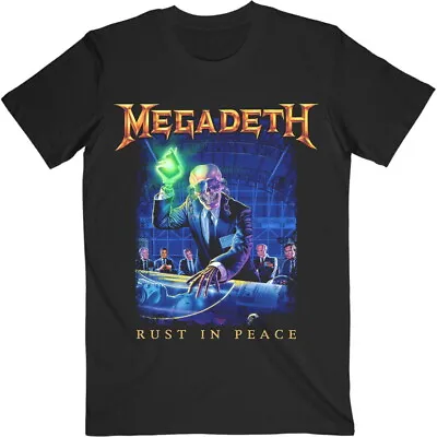 Megadeth Rust In Peace Track List Black T-Shirt NEW OFFICIAL • £16.39