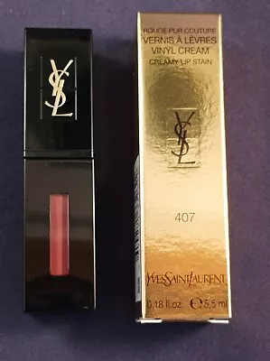YSL YvesSaintLaurent Rouge Pur Couture Vinyl Lip Stain Shade 407 Carmin Session • £12.99