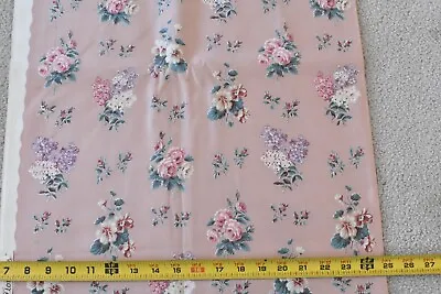 By 1/2 Yd 36  Wide Vintage 1940's-60's Pink & Green  Garden Flowers  P9627 • $8