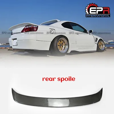 For Nissan Silvia S15 Carbon Fiber Rear Trunk Spoiler Wing Ducktail Lip DM-Style • $613.87