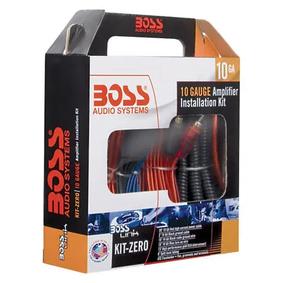 Boss Complete 10 Gauge Amplifier Installation Kit - Wiring + 30amp Fuse & Holder • $26.95