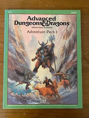 Advance Dungeons & Dragons Adventure Pack I 1 113 9202 TSR 1987 • $30