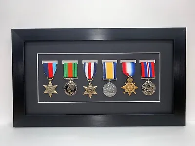 £25 • Buy Military World War SportMedal Display 3D Box Frame For Six Medal In Black Mount