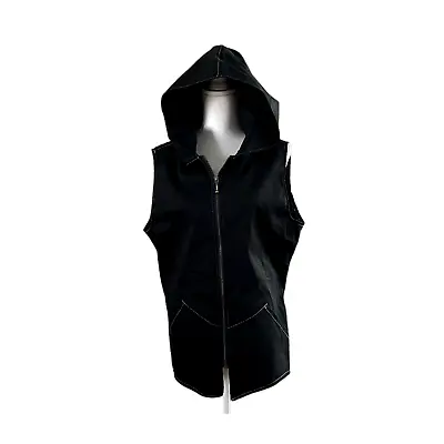 Pacha Play Size L Large Lotrix Vest Black Utilitarian Cotton Twill Hooded • $177.95